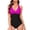 Black & Rose Red, variant on AICARE Women's One Piece Bathing Suits Tummy Control Swimsuits V Neck Ruched Slimming Swimwear