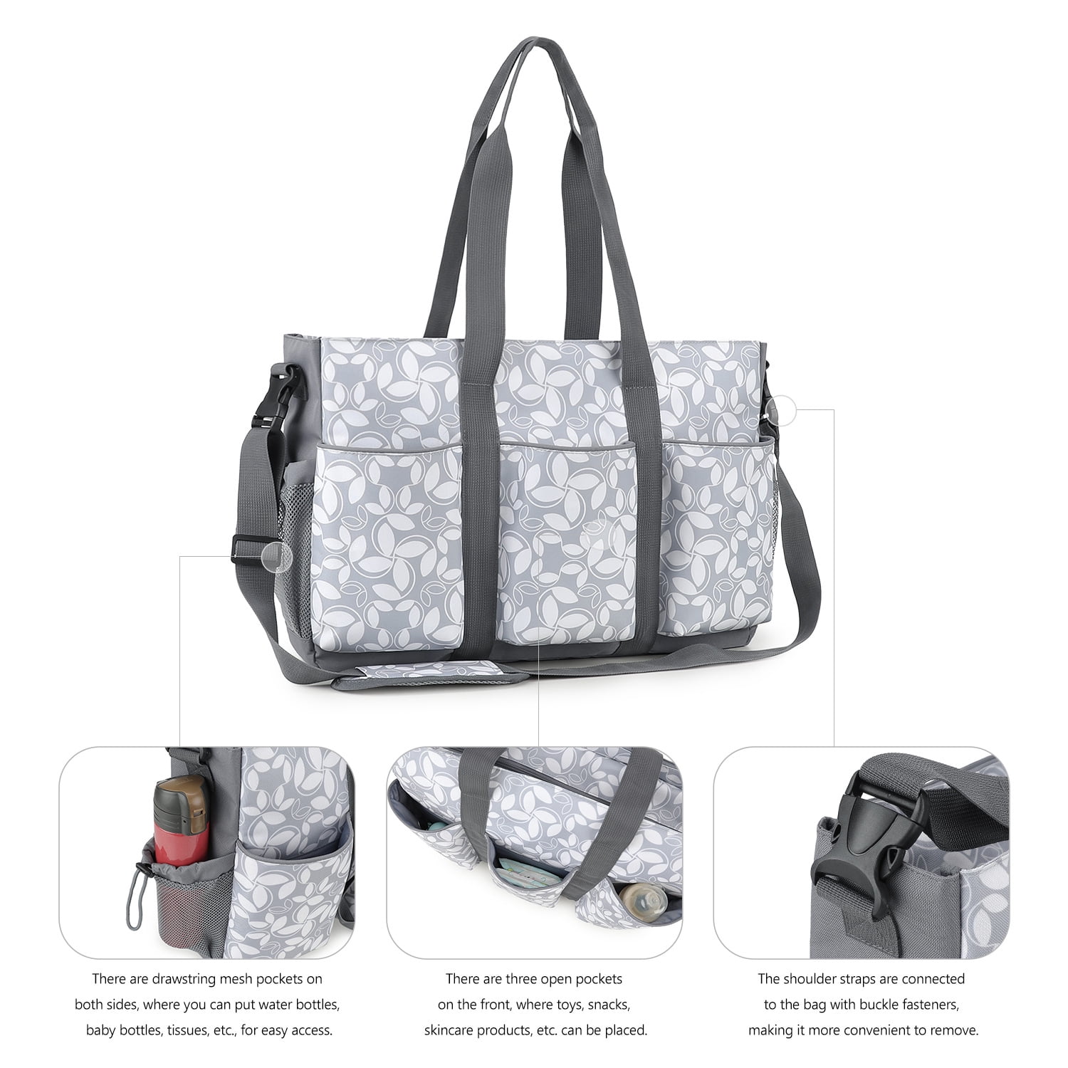 SPEKSEE Crossbody Organizer Diaper Bag - Outdoor Mother's Water-Repellent Baby Care Bag with Multiple Pockets