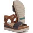 thumbnail image 5 of Josef Seibel Clea 09 Women's Leather Ankle Strap Platform Sandal In Blue Size 10, 5 of 6