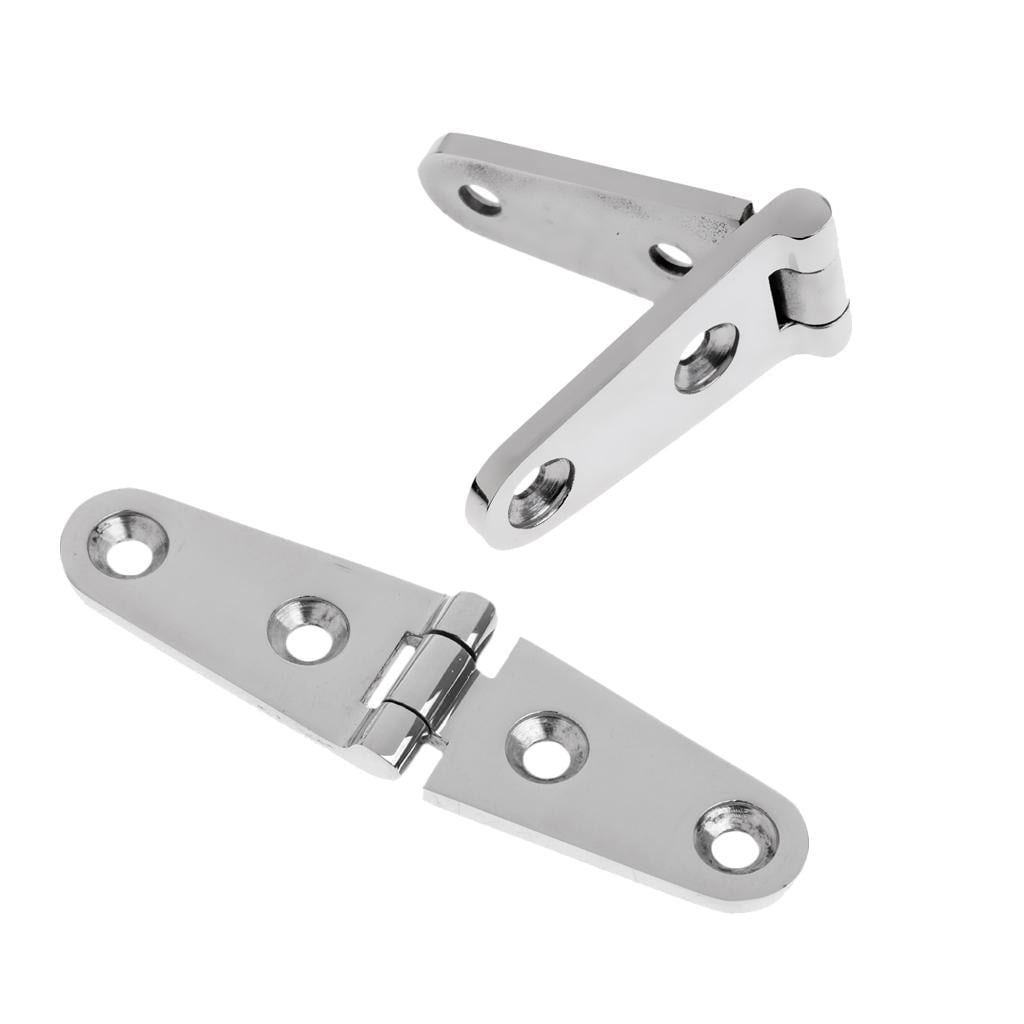 2 Pack Marine 316 Stainless Door Hinge Strap Hinges for Boat, RVs (4