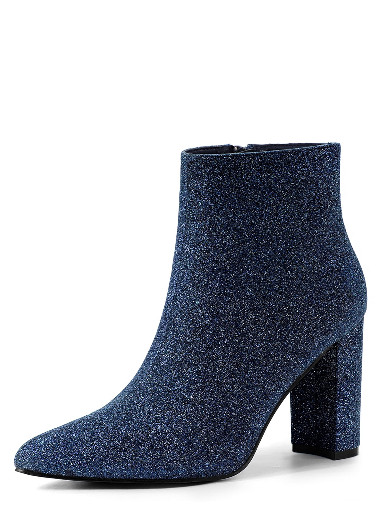 Glitter chunky heel boots Clearance