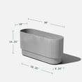 thumbnail image 4 of Veradek Demi Series 30" Long Plastic-Stone Planter - Gray, 4 of 10