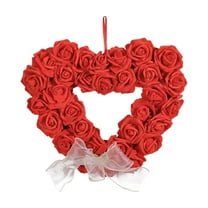 Rose Heart Wreath for Home Decor, Elegant Door Hanger, Romantic Wall Art, Beautiful Centerpiece for Weddings and Special Occasions, Lasting Decoration for Seasonal Celebrations and Gifting