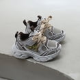 thumbnail image 3 of Kids Sneakers Boys Girls Running Shoes Lace up Mesh Breathable Lightweight Platform Athletic Sports Tennis Shoes Gray 6.5 Toddler, 3 of 7