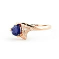 thumbnail image 6 of Galaxy Gold 14K Solid Gold Natural Sapphire Heart-Shaped Ring for Women - Rose Gold Fine Jewelry, 6 of 7