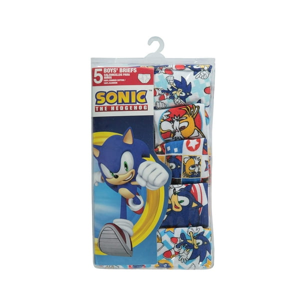 Sonic the Hedgehog Big Boys Underwear Multipacks, Sonic 5pk Brief, 6 