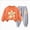 Y124-Orange, variant on Kids Pjs Girls Size 10-12 Girls Pajamas Two-Piece Pajama Set For Boys & Girls, Toddler Pajamas For Kids Back-To-School Pajamas & Dailywear Set 1T 2T 3T 4T 5T 6T Set 18-24 Months 1-2 Years
