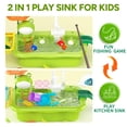 thumbnail image 4 of LieGorJi Play Sink with Running Water, Kitchen Kids Sink Toys with Fishing Game, Dishwasher Play Set for Floating Pool Water Play, Birthday Gifts for 1 2 3 4 5 6 7 8 Year Old, 4 of 7