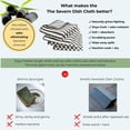 thumbnail image 2 of Dish Cloths for Washing Dishes 4pk | No-Smell Dish Rags with Non-Scratch Wire Scrubber Side for Kitchen Cleaning | Grime-Fighting Bamboo-Charcoal Microfiber 2-Sided Dishrags by Gracie West, 2 of 9
