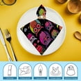 thumbnail image 6 of WYYP Owls Hearts Black Background Polyester Cloth Napkins Home Decor Party Dinner Decoration Washable Napkins 6 PCS, 6 of 7