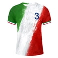 thumbnail image 5 of SXcggal Male Print Italy Theme Number Casual Crewneck Graphic Plus Size Shirt Printed Solid Color Short Sleeve Top Breathable Lightweight Men's T-Shirt, 5 of 6