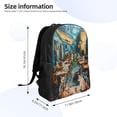 thumbnail image 4 of Balery Whimsical Cats Night Cafe Mochila - Mochila Estilosa y Duradera para Laptop de 15 Pulgadas con Tela Oxford Impermeable, 4 of 8