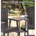 thumbnail image 3 of Tall Adirondack Chair Set of 2 with Removable Double Connecting Trays, Recycled HDPE with Wood Grain, Weather Resistant, Outdoor Adirondack Barstools for Deck, Balcony, Patio, Backyard, 3 of 7