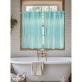 thumbnail image 4 of Turquoise Bathroom Window Curtain, Modern Abstract Art Ombre Striped Light Filtering Coffee Kitchen Curtains, Bedroom Living Room Curtains 2 Panel 84"x54", 4 of 6