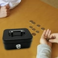 thumbnail image 3 of YWIYIUD 1PC Small with Key Portable Metal Box with Lock and Slot for Teens and Adults MoneySaving Box Small Storage Box with Handle for Home Daily Use, 3 of 6