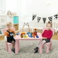 thumbnail image 5 of Gymax Toddler Activity Play Dining Study Desk Kids Table & 2 Chairs Set Baby Gift Pink, 5 of 10