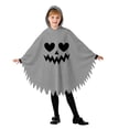 thumbnail image 3 of KHONTS Ghost Face Poncho for Toddler Kids Hooded Cloak Halloween Performance Clothes Spooky Capes 02-Grey M, 3 of 7