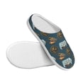 thumbnail image 3 of KLL Miniature Ship In Bottle Pattern Adult Unisex Cozy Slippers,Fuzzy Slip-on Slippers TPR Sole Slippers Comfort Plush Home Footwear for Indoor & Outdoor-46/47, 3 of 7