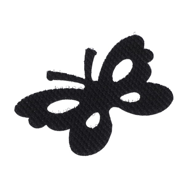 Parche de cabello en forma de mariposa para mujeres, cintas mágicas para el cabello, sujetadores de cabello negros