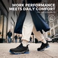 thumbnail image 4 of SPIEZ® Composite Toe Safety Shoes for Women,Lightweight Breathable Work Shoes,Non Slip Sneakers With Air Cushion - Black Blue,Size 5, 4 of 12