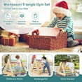 thumbnail image 6 of Gymax 4 in 1 Wooden Climbing Triangle Set Triangle Climber w/ Ramp Multi-color, 6 of 8