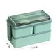 thumbnail image 1 of Contenedores de almuerzo de doble capa Bento Box de 1400ML con utensilios para exteriores (verde) Ehuebsd Libre de BPA, 1 of 8