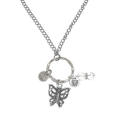 Details about   s 1x BUTTERFLY CAR CHARM mirror ornament inspirational message Ganz 