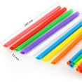 thumbnail image 7 of Tutuviw 100 Pcs Disposable Multi-Color Straw Jumbo Smoothie Straws - 9.4" High Assorted Colors Milkshake Straws, 7 of 7