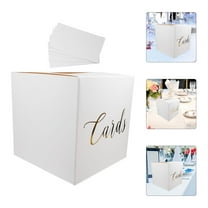 IBASETOY 1 Set of Wedding Card Holder Box Wedding Reception Card Box White Paper Decorative Item
