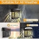 thumbnail image 3 of Solar Powered Garden Lights, 4 Pack Solar Fence Lights Outdoor Wall Lights Ip54 Waterproof Decorative Outdoor Solar Light For Patio, Paths Auto On/off, 3 of 5