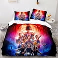 thumbnail image 4 of Juego de cama de tres piezas de Stranger Things, ropa de cama suave y cómoda para niños y adultos, regalo de Navidad, dos fundas de almohada y una funda de edredón, 4 of 8