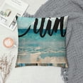 thumbnail image 2 of Summer Outdoor Pillow Covers Set of , Texts Starfish Decorative Waterproof Throw Pillow Case,Retro Blue Wood Plank Cushion Pillowcases for Couch Garden Patio Beach,, 2 of 5