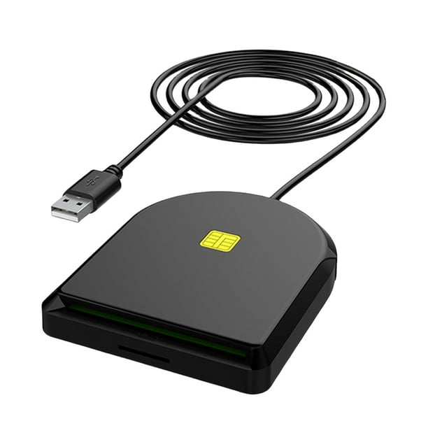 Lector de tarjetas WDOplteas Portátil DOD CAC USB2.0 SD TF para Tarjeta Chip Oficina Correos banco