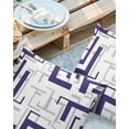thumbnail image 2 of Pack of 2 Outdoor Pillow Covers, Purple Grey Geometric Modern Art Abstract Mid Century Waterproof Square Throw Pillowcase Cushion Decorative Pillow Covers for Couch Patio Tent, 20x20 in, 2 of 6