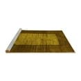 thumbnail image 2 of Ahgly Company Machine Washable Indoor Square Abstract Yellow Contemporary Area Rugs, 6' Square, 2 of 4