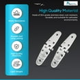 thumbnail image 4 of MARINE CITY Stainless Steel Round Door Strap Hinge  Sturdy & Durable Smooth Sides - Ideal for Marine, Boat, Locker Hatch, Cabinet Door 2 Pcs, 4 of 8