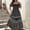 Black5, variant on Women's Boho Maxi Dress, Square Neck Short Sleeve Tiered Puff Sleeve Plus Size Flowy, Casual Summer Vacation Beach Resort Party Outfit Green L
