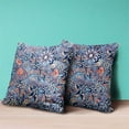 thumbnail image 3 of Amrita Sen Flying Floral Paisley Throw Pillow in Purple Red Blue 18x18, 3 of 4