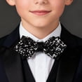 thumbnail image 3 of CYSFASHION Bow Ties for Men Encrusted Leather Bow Ties Formal And Boys' Bow Ties. Business Casual Black, 3 of 5