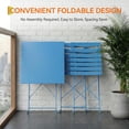 thumbnail image 4 of YUSAZENS 3-Piece Folding Patio Bistro Set, Table & 2 Chairs, No Assembly Required, Indoor/Outdoor Furniture for Balcony, Yard, Garden, Blue, 4 of 7