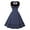 Navy, variant on QLEICOM 1950's Dresses for Women Vintage, Sleeveless Hollow Mid-Length Dress, Formal Stretch Slim High Waist Swing Dress, Audrey Hepburn Style Party Dresses Sky Blue XL