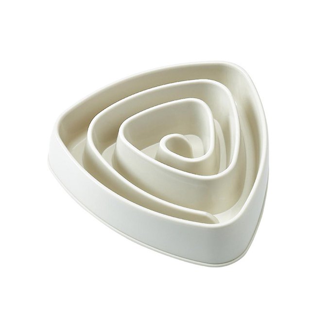 Cuencos para perros, cuenco para mascotas de alimentación lenta, sin calzos, cuenco para comer, divertido alimentador lento para mascotas, cuenco para perros, color blanco