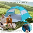 thumbnail image 2 of Beach Tent Sun Shelter, Beach Tent with Beach Mat Set, 4 Person Portable Beach Shade, 2 of 9