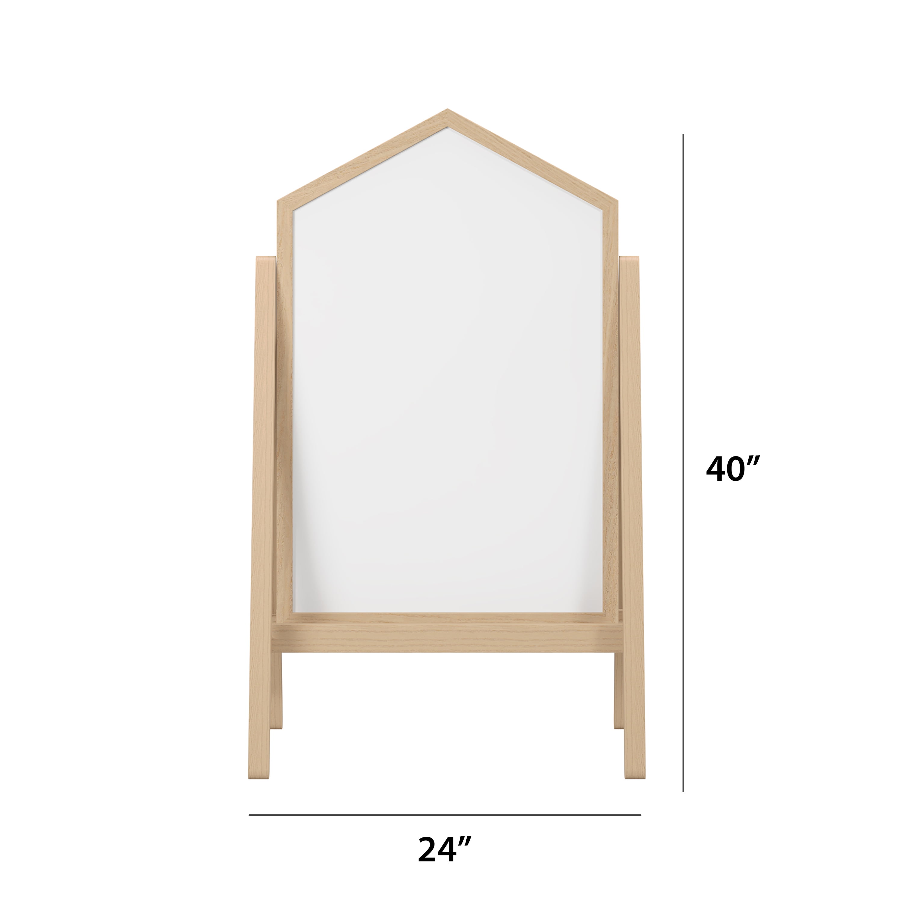 House of Happy Chalk/ White Board Easel, Natural