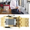 thumbnail image 4 of Men's LED Watch, Men's Watch Button Operation Waterproof Binary Time Mode Display  For Father For Party Men's Gold, 4 of 8