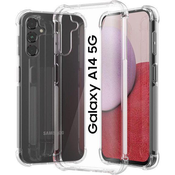 ZUKKASHAN Galaxy A14 Case, Galaxy A14 Case, Galaxy A14 Cover, [Slim Thin] [Shockproof] Flexible TPU Gel Rubber Soft Skin Silicone Protective Case Cover For Samsung Galaxy A14