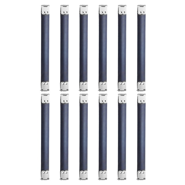 Uxcell 12Pcs Marco Flexible Interno de Metal, 15cm/5.9" Marco de Monedero con Bisagras para Bolso DIY, Plata