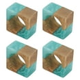 thumbnail image 2 of Saro Lifestyle Wooden Fusion Resin Napkin Ring (Set of 4), 2 of 5