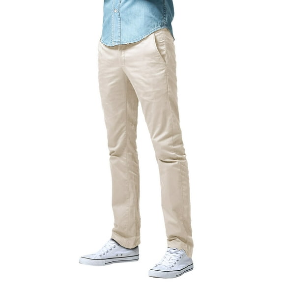Pantalones Chino de Algodón para Hombre Match con Corte Tapered y Frente Plano