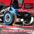 thumbnail image 3 of Track Seven 24V Electric Go Kart for Kids, Drift Cart with 400W Motors, Max 7 Mph, Protective Roll Cage, Metal Frame, 5-Point Harness, Bluetooth, 24V Ride on Toy Car Kart for Kids Aged 6+, Black, 3 of 8